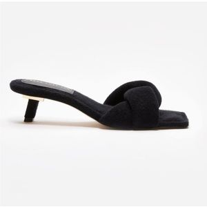 Good American Terry Kickstand Low Heel Slide Sandals 9.5